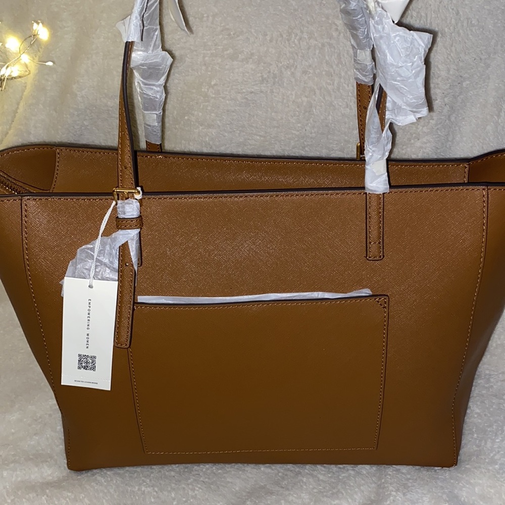 TORY BURCH EMERSON LARGE 👜 TOTE IN /MOOSE 909 - Picture 5 of 6